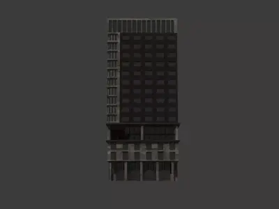 Hotel con Balcon  3D model