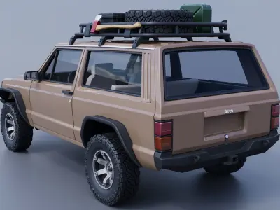 Jeep Cherokee XJ  2 Door 1984 Custom 3D print model