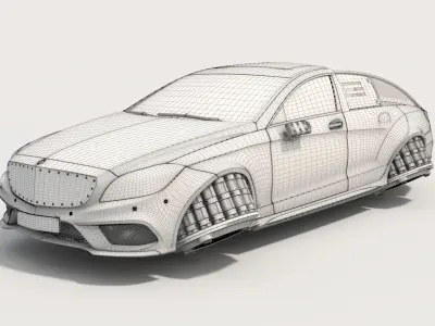 HoverCar mercedes benz cls 3D model
