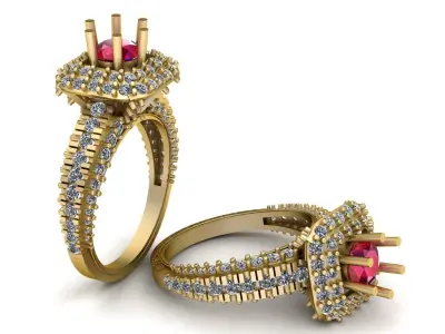 Luxury Engagement Ring 3d Printable Model 3D print model