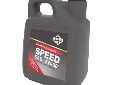 Engine oil Can  Low-poly 3D model purchase