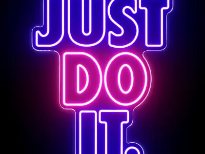 Just Do It Neon Sign 3D model purchase