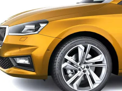 Skoda Fabia 2025 with Interior 3D model