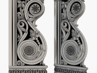 Arabic decor CNC 3D model