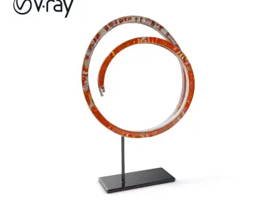 Modern Art Sculpture Model Pack Low-poly 3D model