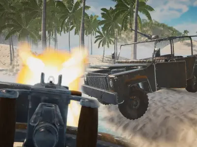 FarCry Jeeb - Models and Unity scripts Low-poly 3D model