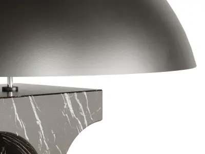 FENDI ROXIE TABLE LAMP MARQUINA BLACK MARBLE Low-poly 3D model