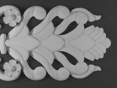 Trim-Ornament-01 gold ornate ornaments 3D model