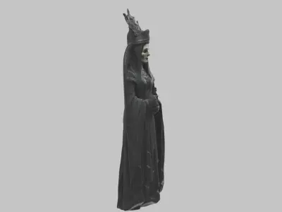 Evil Medieval Queen Figure Low-poly 3D model