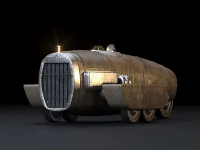 Vintage Race Car 3D model