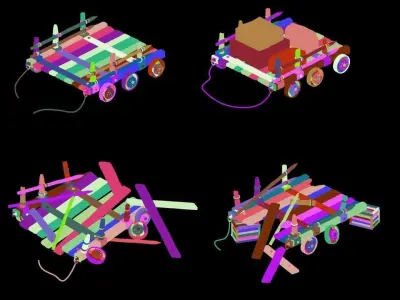 Game Underground Palace - Trolley 01 3D model