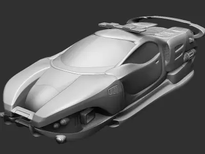 Police car of the future 3D print model