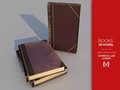 books Free 3D model
