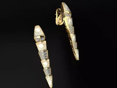 Bvlgari Serpenti Earrings 3D print model