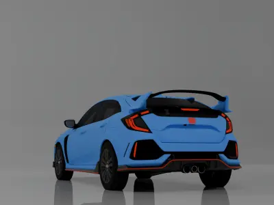 Honda Civic Type-R model 3d  Low-poly 3D model