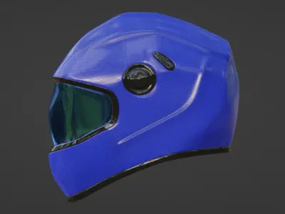 helmet car Low-poly 3D model