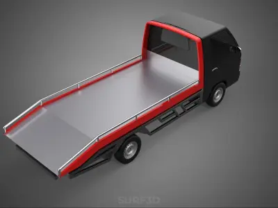 TOWING TOW TRUCK FLATBED TOWTRUCK PICK UP L300 PICKUP VEHICLE 3D model