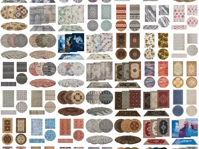 50 in 1 Rug Collection No 6 Low-poly 3D model