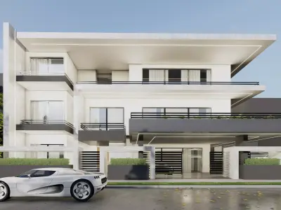 Modern House 3D model 11