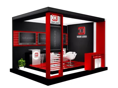 Booth Exhibition Stand a523a 3D model