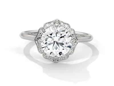 solitaire ring with detail images and 360 render videos 19 3D print model
