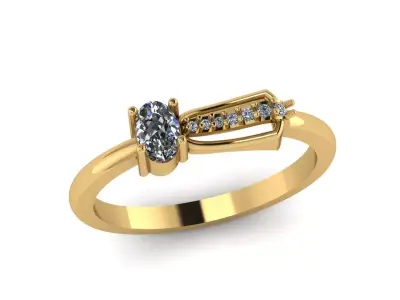Jewelry Diamond Ring 3D Print Model 3D print model 29