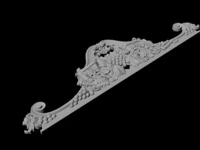 Central decor ornament for furniture 3D model 1034