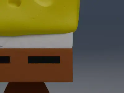 Spongebob and Patrick With Krabby Patty Wagon 3D model