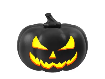 Halloween pumpkin Low-poly 3D model