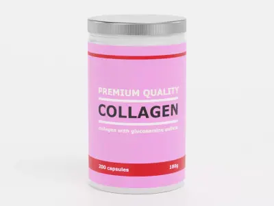 Collagen - Product Concept Packaging Low-poly 3D model