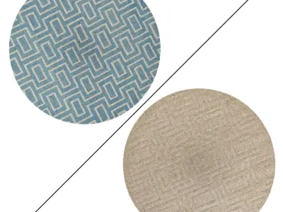 Round Rug Set 126 3D model
