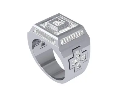 Man Soliter Ring  3D print model