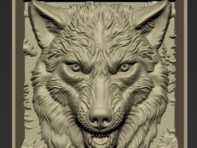 Wolf Head A13 3D print model