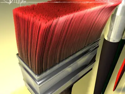 paintbrushes set of paint brushes 3D model