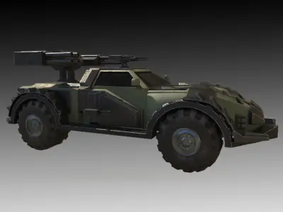 Road Rampage Car 3 Low-poly 3D model