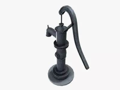 Water hand pump 3D model