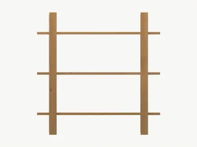 Decorative Wall Shelf 04 3D model