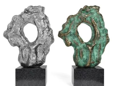 CLIVE BARKER Large Scholar Rock 2016 Copper Iron 3D model