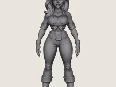 Young Beautiful Girl  3D print model