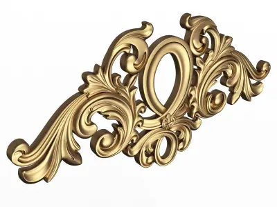 Carved Plaster Molding Decoration 046 Low-poly 3D model