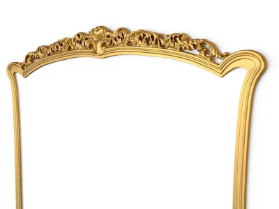 Classic Carved Bed 3D model 12 3D model