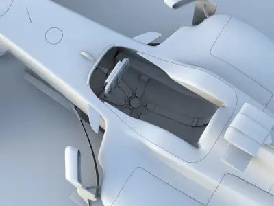 Ferrari F10 Formula 1 2010 No texture 3D model