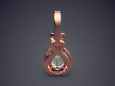 Luxury Pendant Covered In Diamonds CAD 5147 3D print model