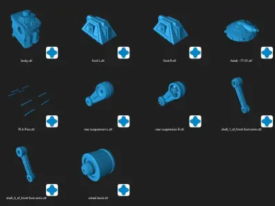 T7-01 Astromech Droid One12 Scale STL Files 3D print model