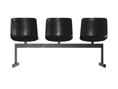 PATO Bench Model-4330 Steel Black Painted Low-poly 3D model