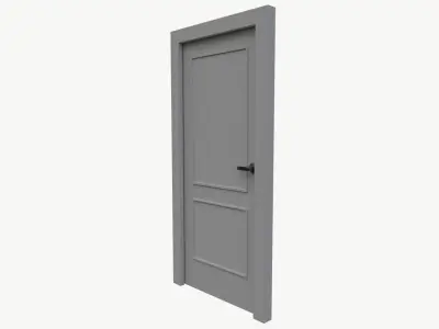 Low Poly Door Ready to Animate Low-poly 3D model