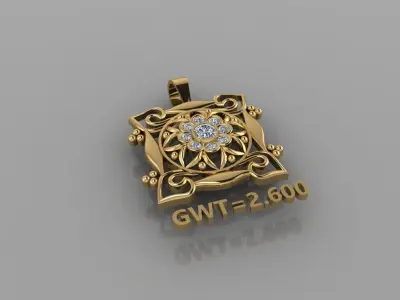 FASION PENDANT 3D model 9
