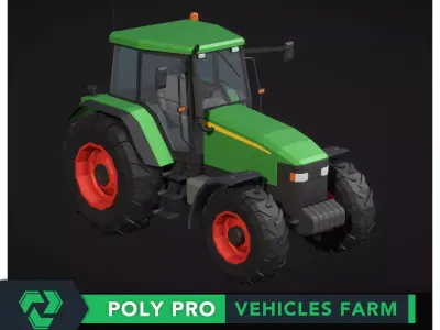 Poly Pro Vehicles Farm Low-poly 3D model