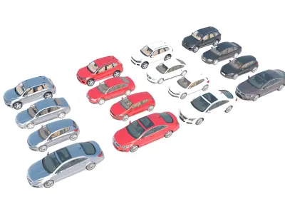 VOLKSWAGEN CARS 3D model