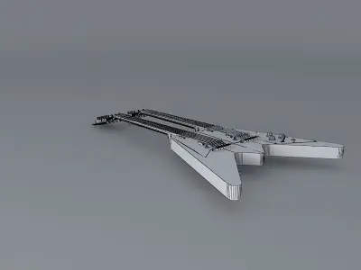 Michael Schenker double neck flying w guitar Free 3D model